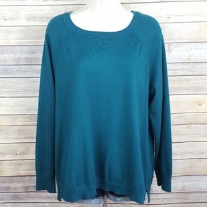 Dress Barn teal blue lightweight sweater